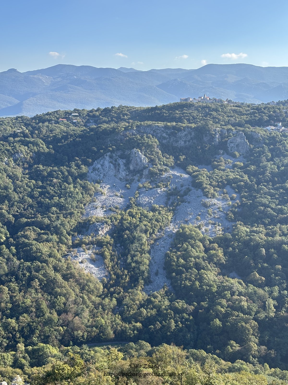 Landslide field site in Croatia
